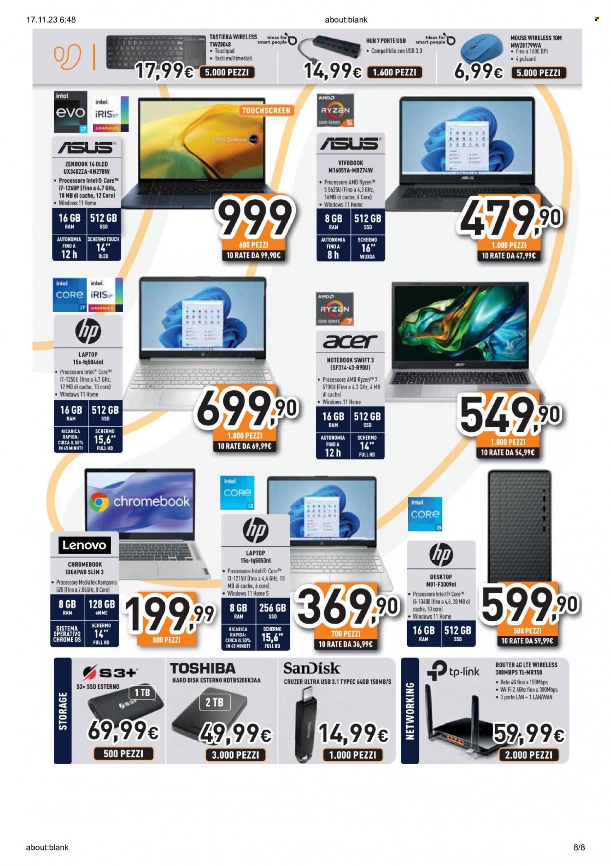 Volantino Unieuro - 16/11/2023 - 22/11/2023. Pagina 8