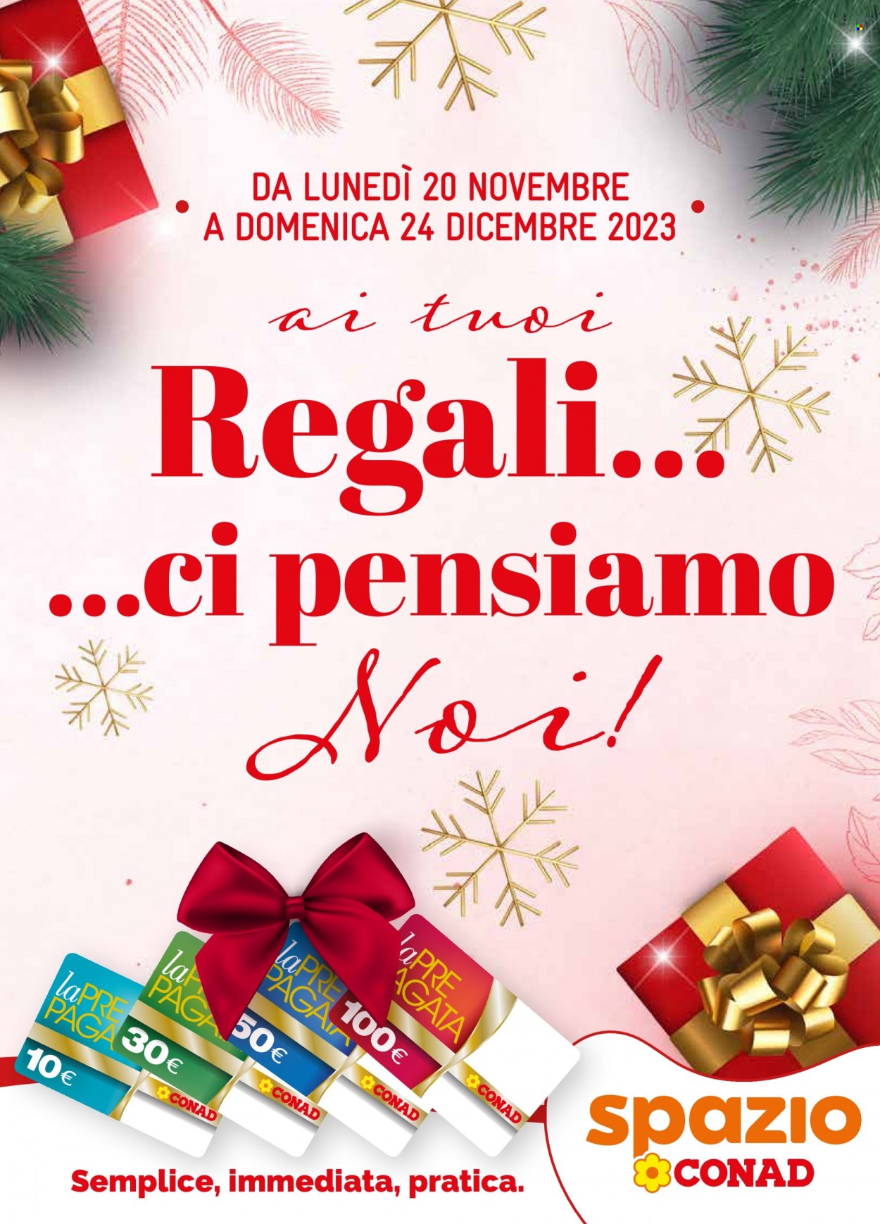 Volantino Spazio Conad - 20/11/2023 - 24/12/2023. Pagina 1