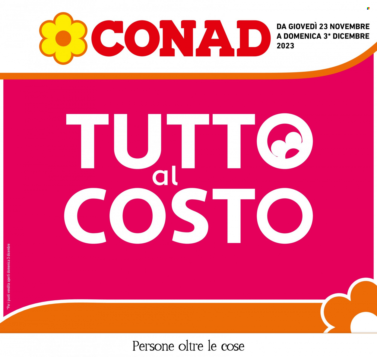 Volantino Conad - 23/11/2023 - 3/12/2023. Pagina 1