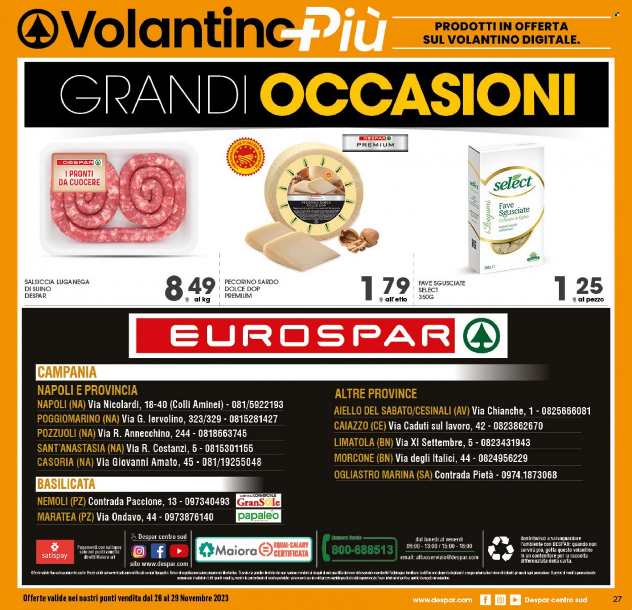 Volantino Eurospar - 20/11/2023 - 29/11/2023. Pagina 28