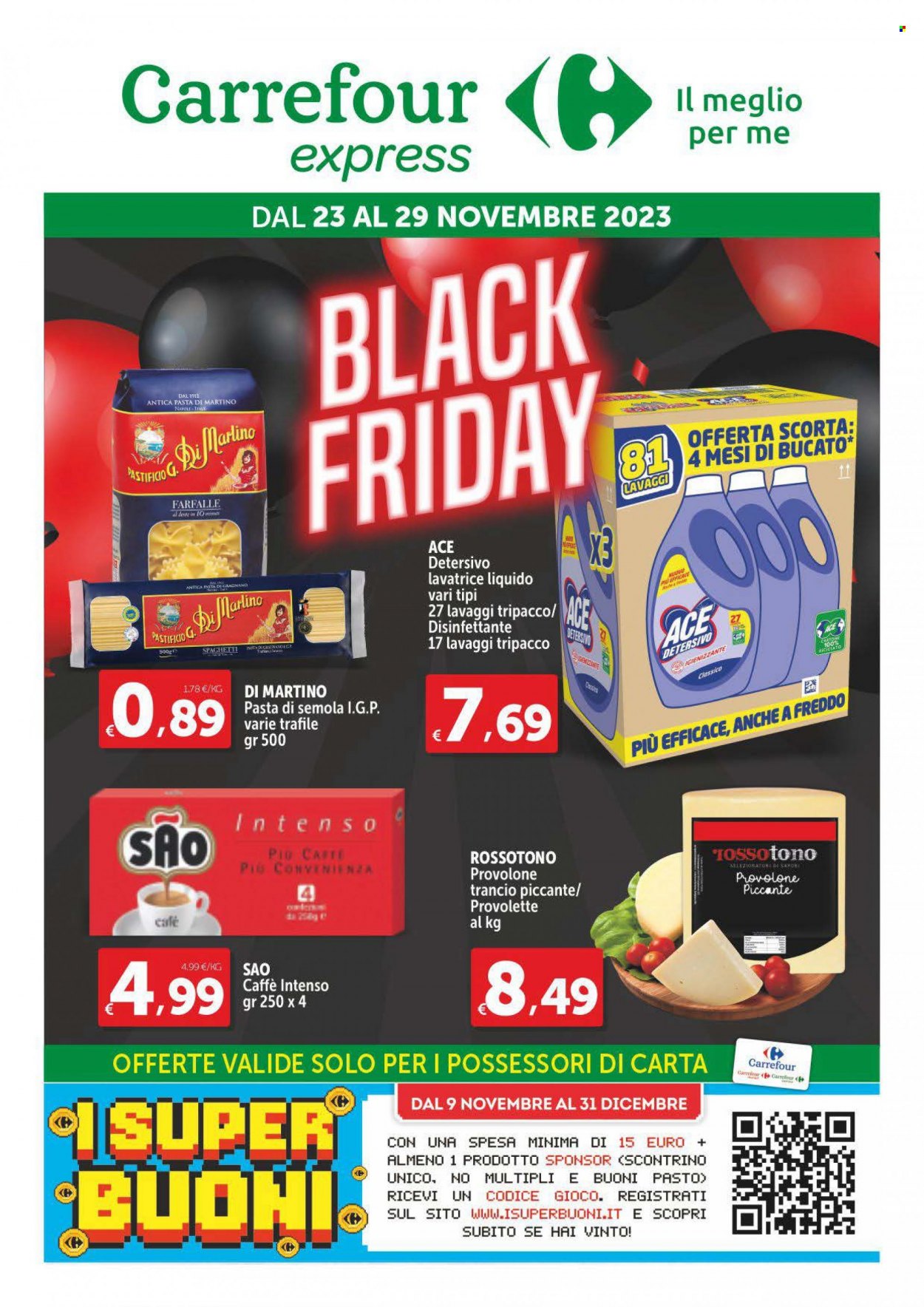 Volantino Carrefour - 23/11/2023 - 29/11/2023. Pagina 1