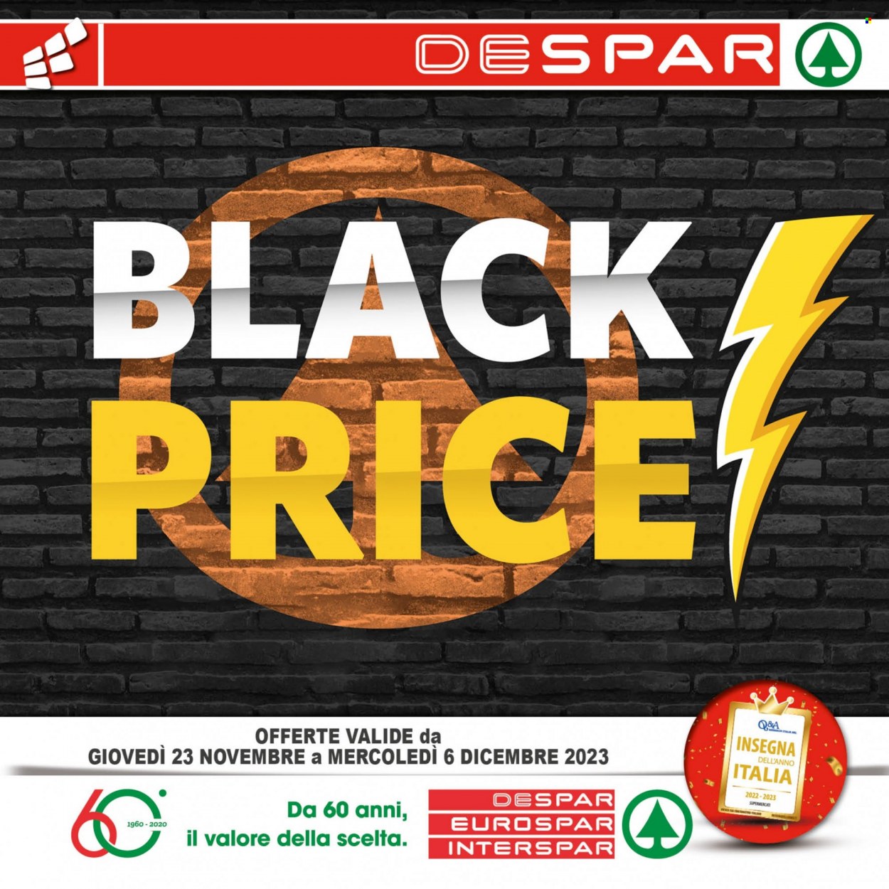 Volantino Eurospar - 23/11/2023 - 6/12/2023. Pagina 1