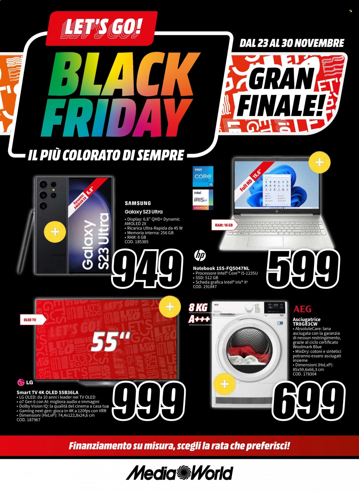 Volantino MediaWorld - 23/11/2023 - 30/11/2023. Pagina 1