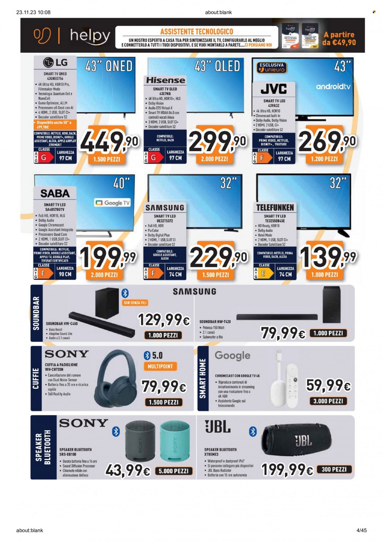 Volantino Unieuro - 23/11/2023 - 30/11/2023. Pagina 4