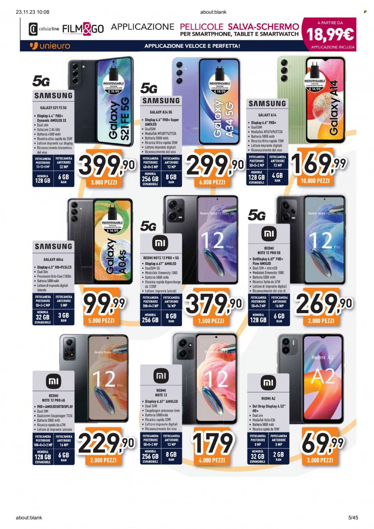 Volantino Unieuro - 23/11/2023 - 30/11/2023. Pagina 5