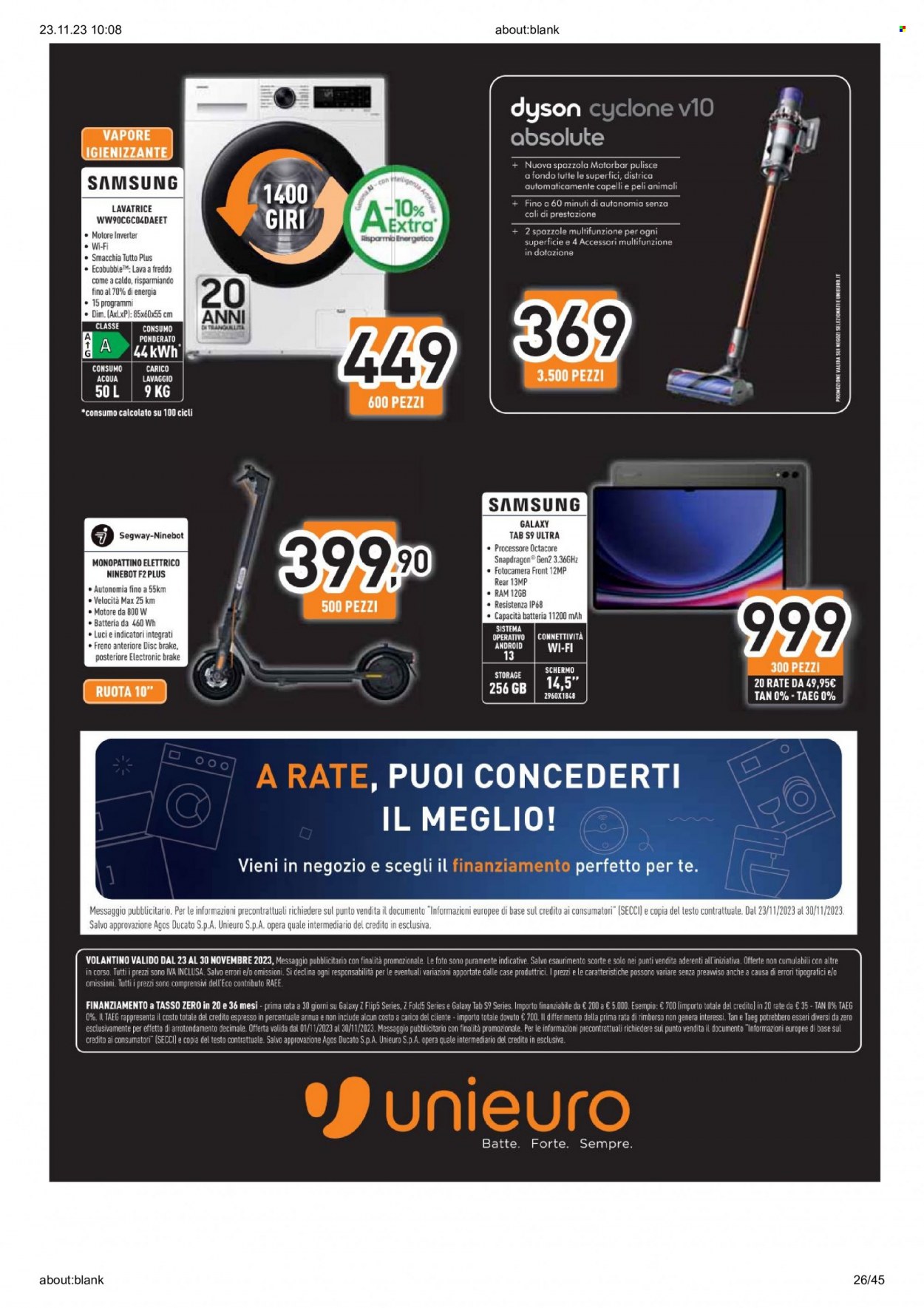 Volantino Unieuro - 23/11/2023 - 30/11/2023. Pagina 24