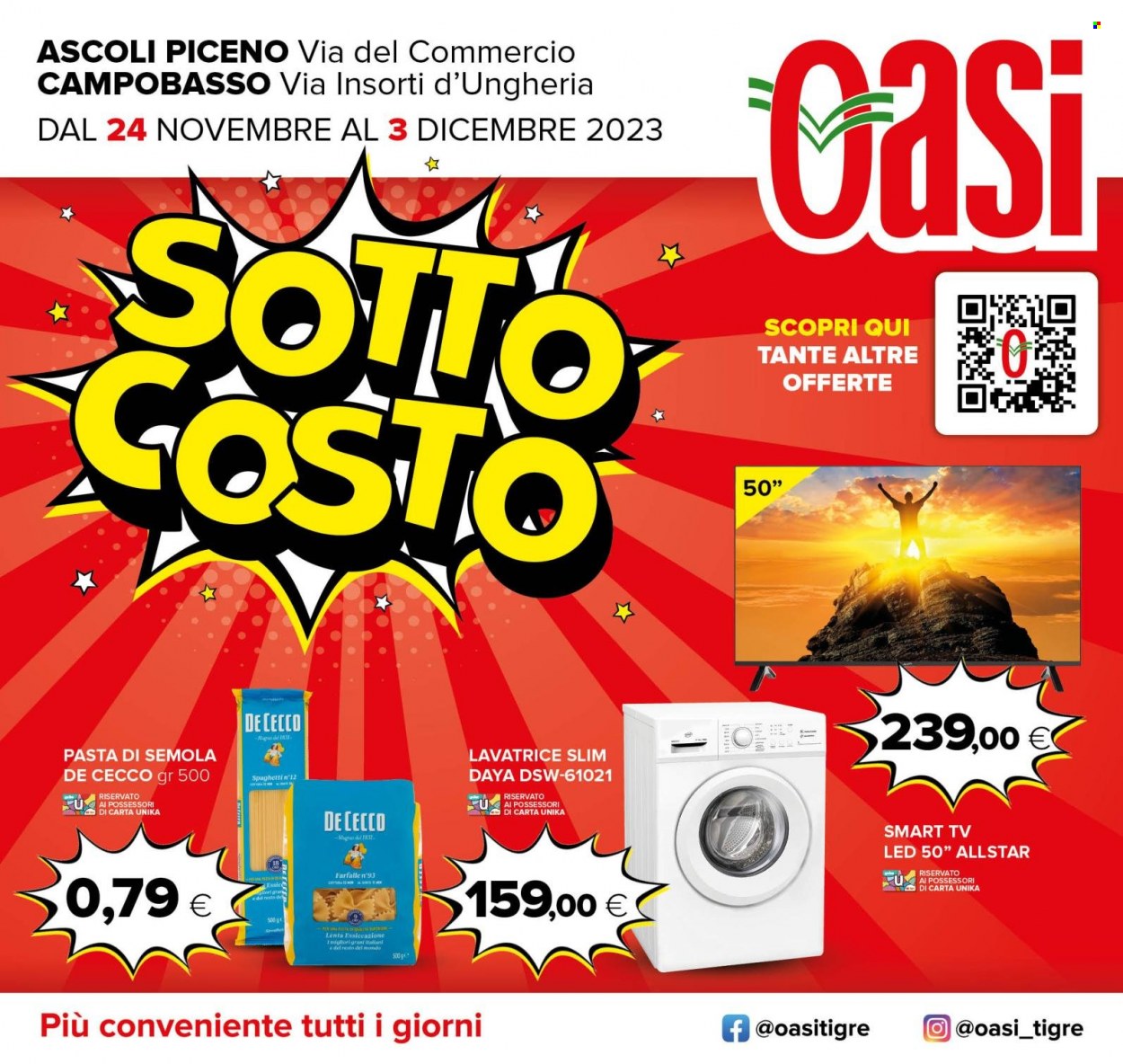 Volantino Oasi - 24/11/2023 - 3/12/2023. Pagina 1