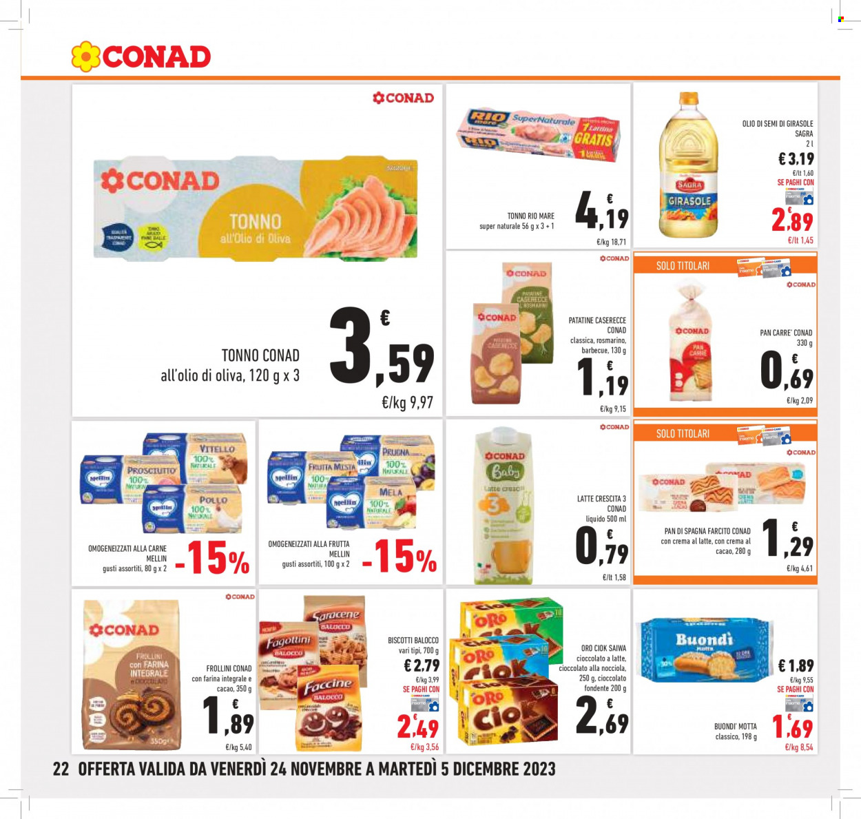 Volantino Conad - 24/11/2023 - 5/12/2023. Pagina 22