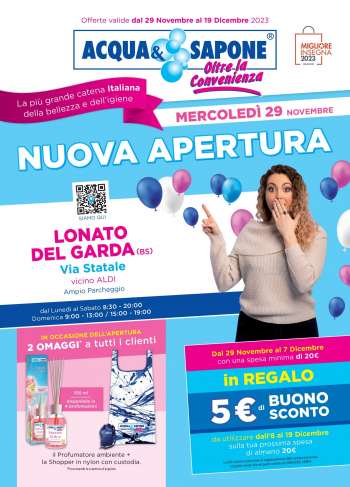 Volantino Acqua & Sapone - 29/11/2023 - 19/12/2023.