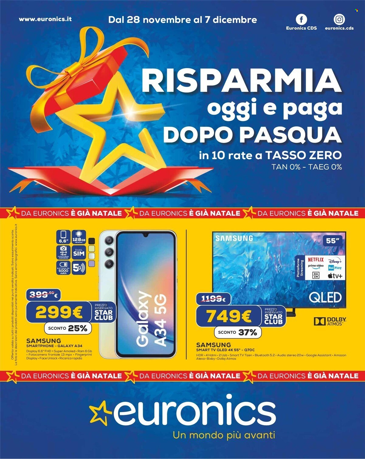 Volantino Euronics - 28/11/2023 - 7/12/2023. Pagina 1