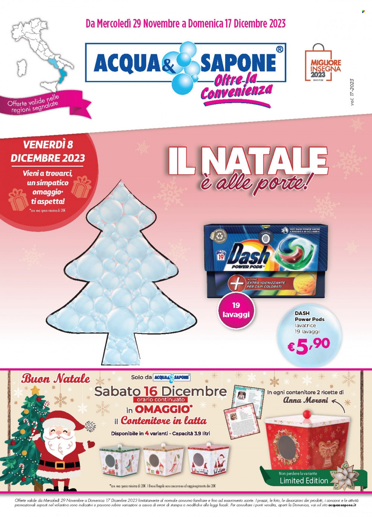 Volantino Acqua & Sapone - 29/11/2023 - 17/12/2023. Pagina 1