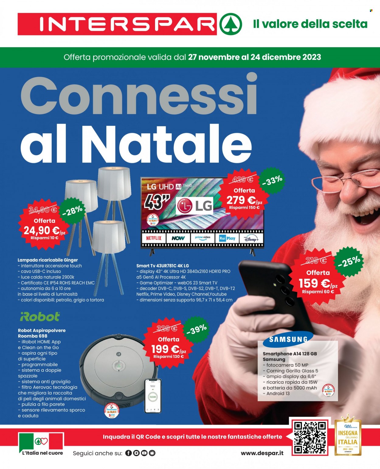 Volantino Interspar - 27/11/2023 - 24/12/2023. Pagina 1