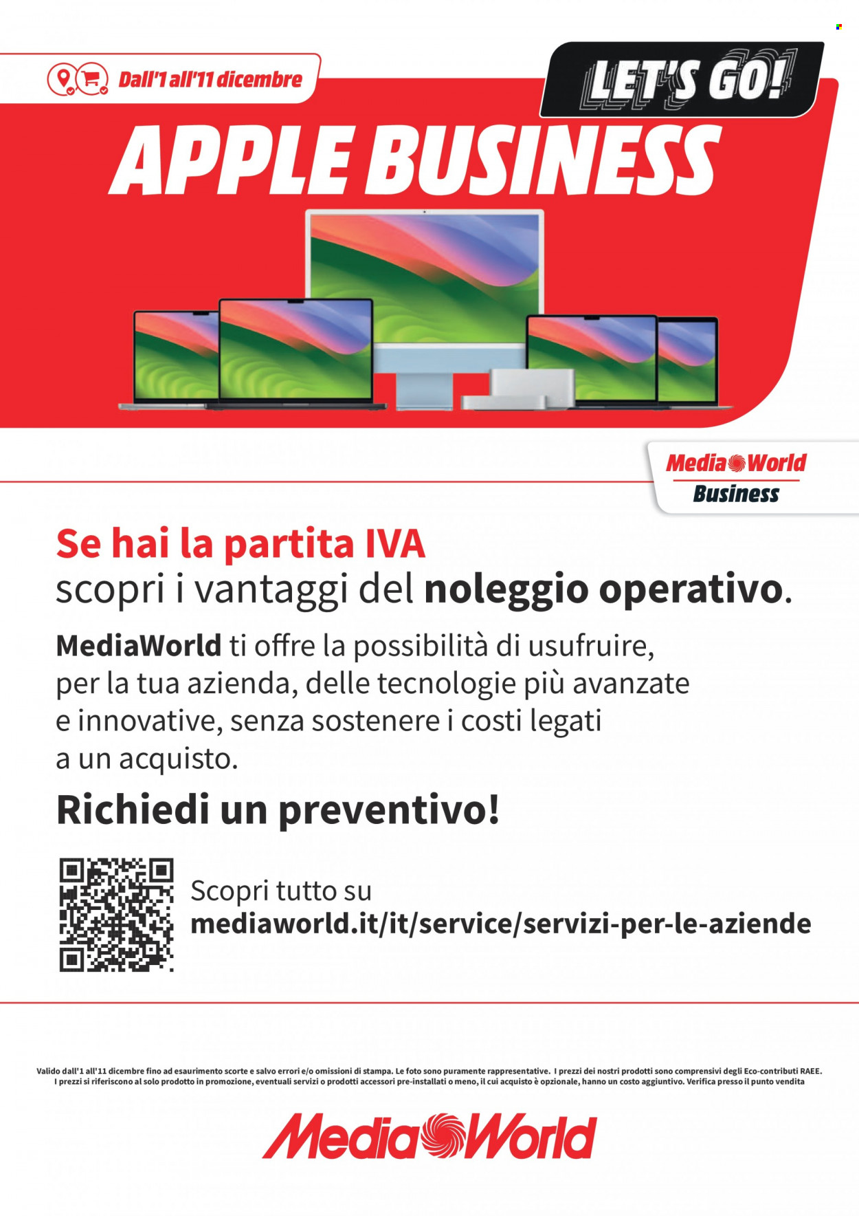 Volantino MediaWorld - 1/12/2023 - 11/12/2023. Pagina 1