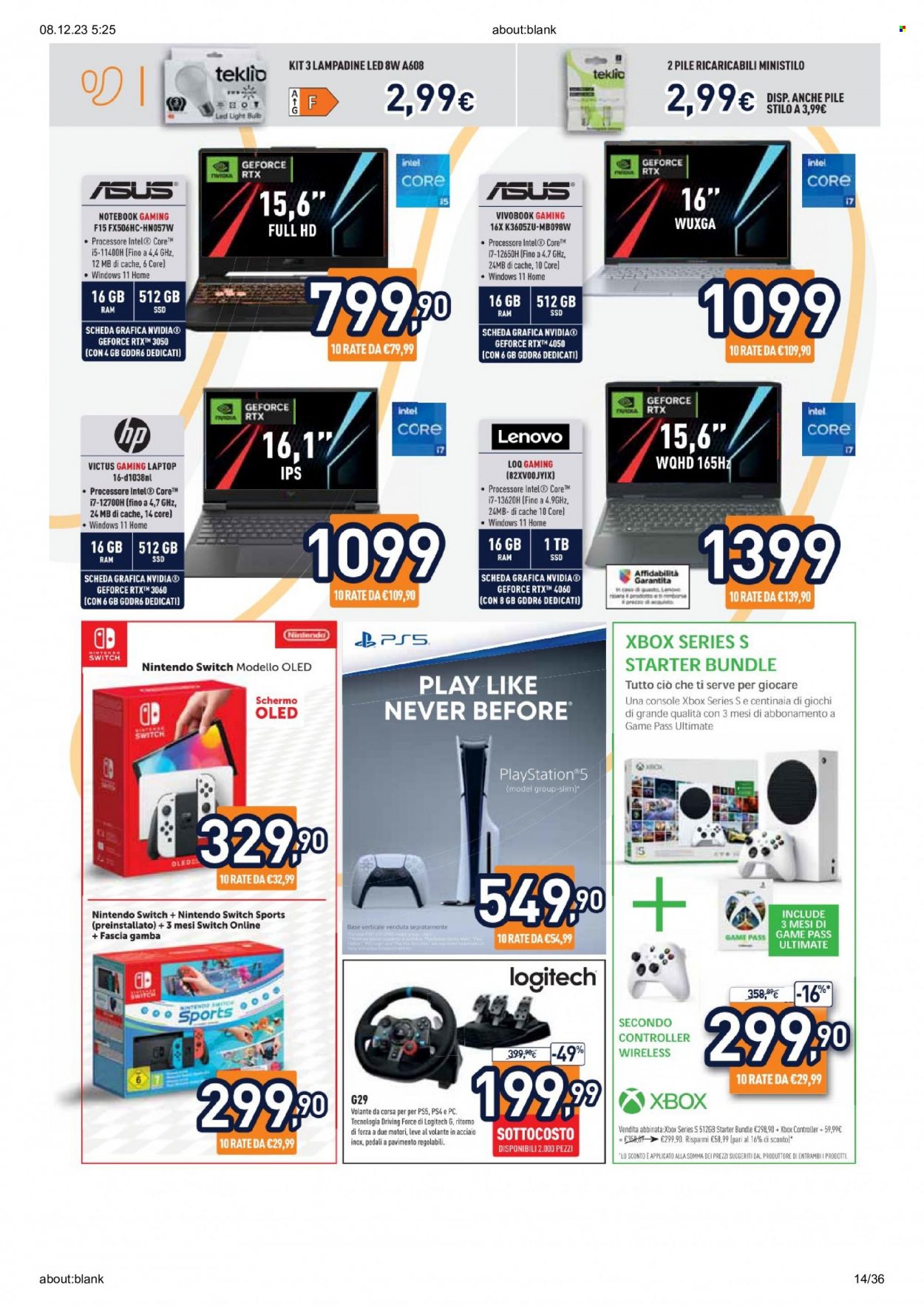 Volantino Unieuro - 7/12/2023 - 16/12/2023. Pagina 14