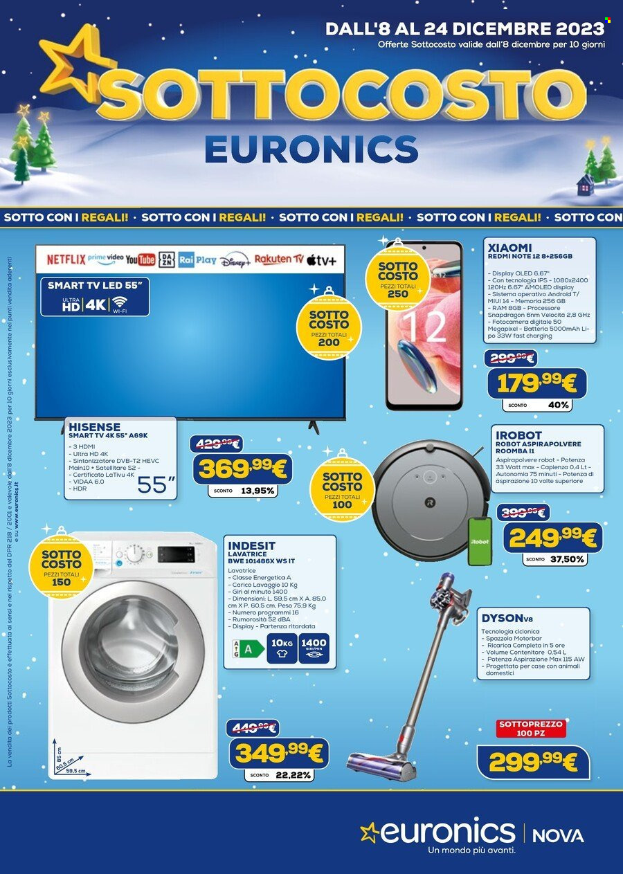 Volantino Euronics - 8/12/2023 - 24/12/2023. Pagina 1