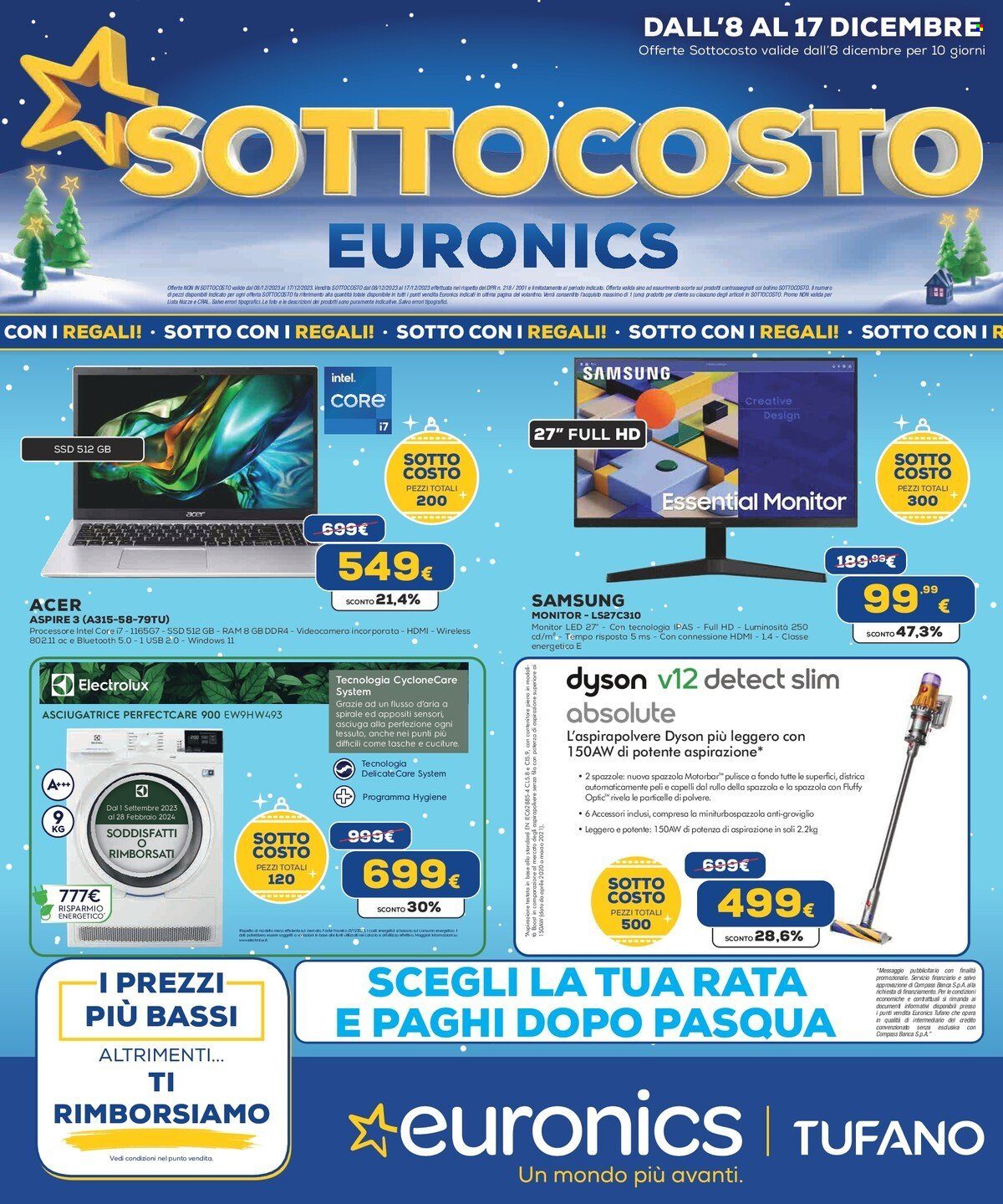 Volantino Euronics - 8/12/2023 - 17/12/2023. Pagina 1