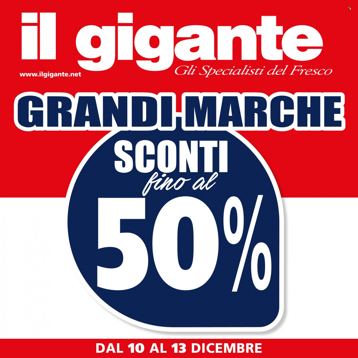Volantino Il Gigante - 10/12/2023 - 13/12/2023. Pagina 1