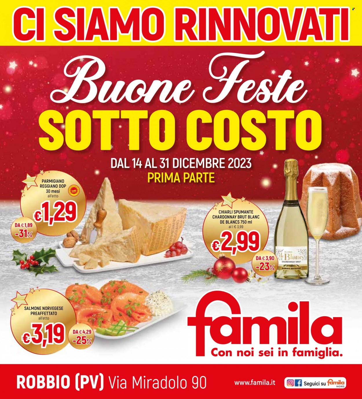 Volantino Famila - 14/12/2023 - 31/12/2023. Pagina 1