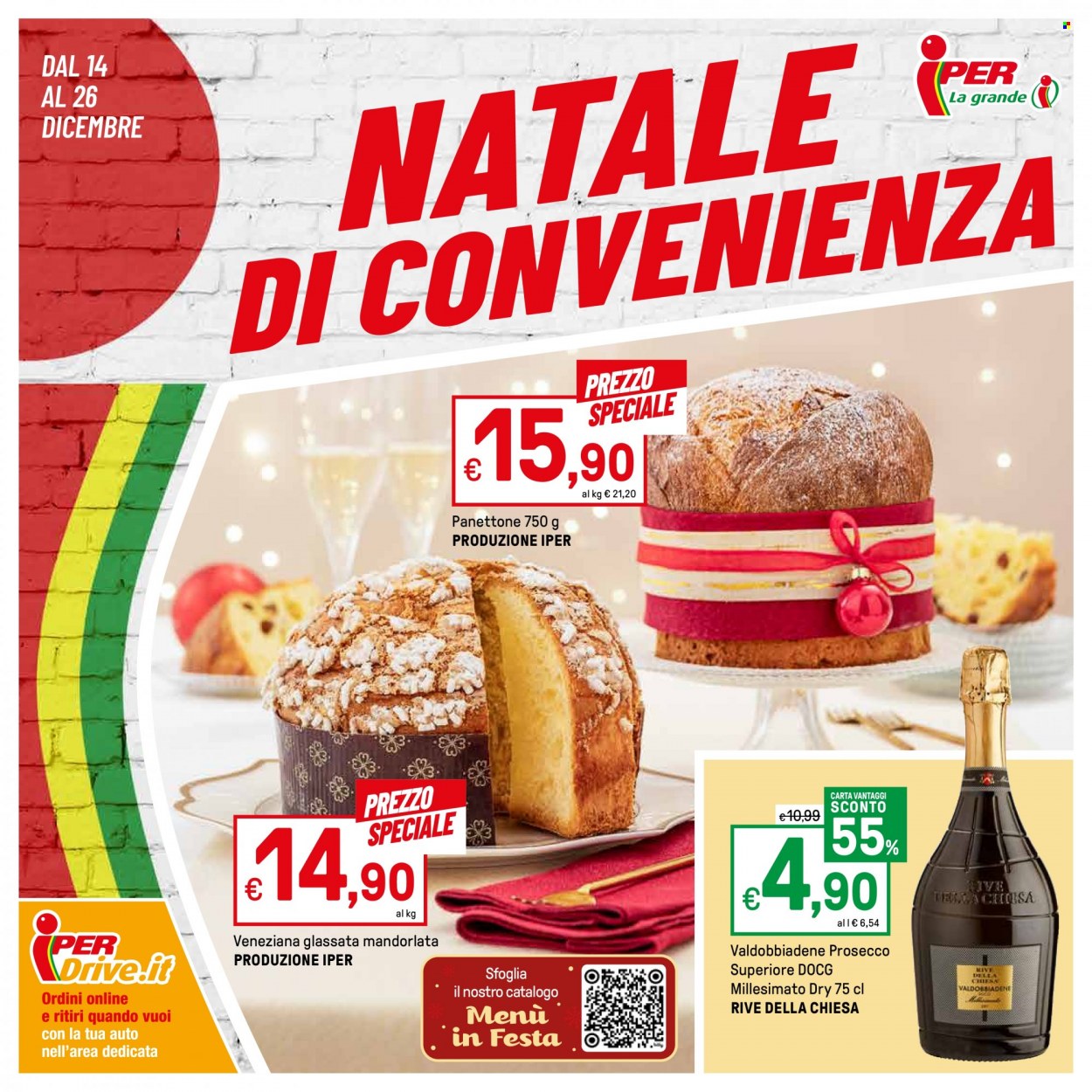 Volantino Iper, La grande i - 14/12/2023 - 26/12/2023. Pagina 1