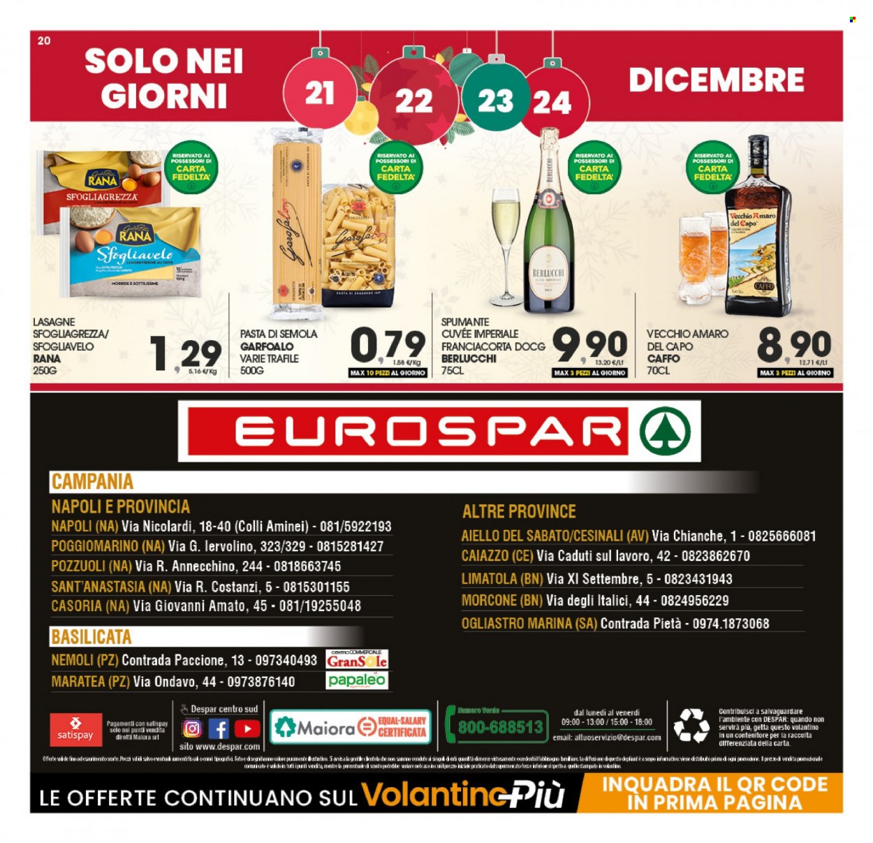 Volantino Eurospar - 14/12/2023 - 26/12/2023. Pagina 20