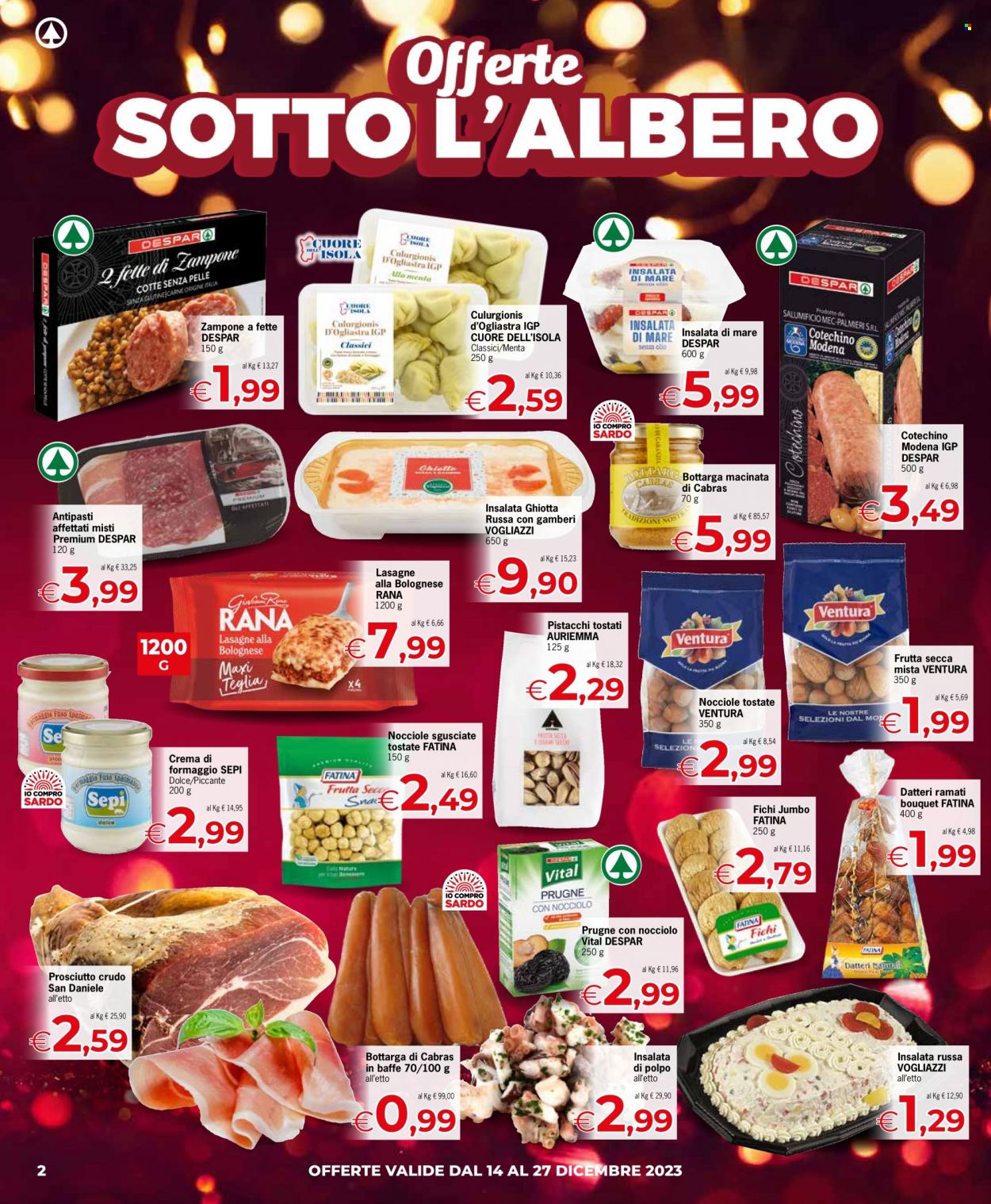 Leták Eurospar - 14.12.2023 - 27.12.2023. Strana 2