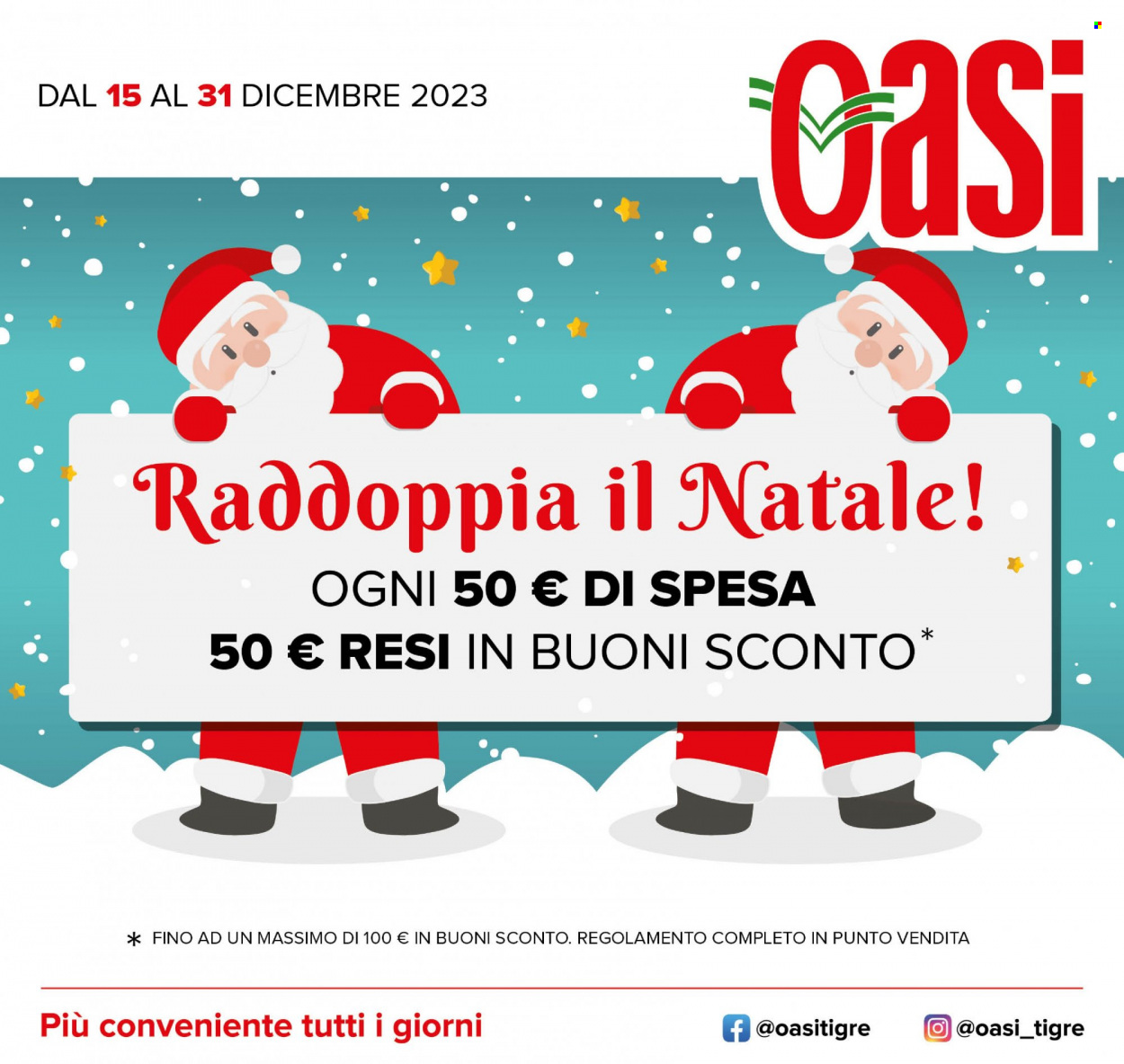 Volantino Oasi - 15/12/2023 - 31/12/2023. Pagina 1
