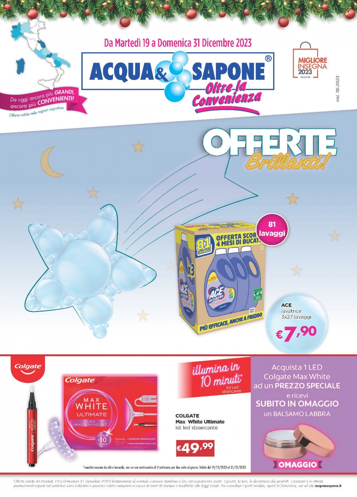 Volantino Acqua & Sapone - 19/12/2023 - 31/12/2023. Pagina 1