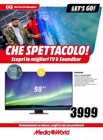 Volantino MediaWorld - 15/12/2023 - 24/12/2023.