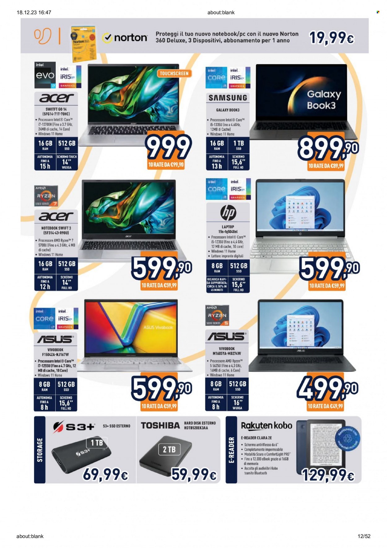 Volantino Unieuro - 17/12/2023 - 24/12/2023. Pagina 12