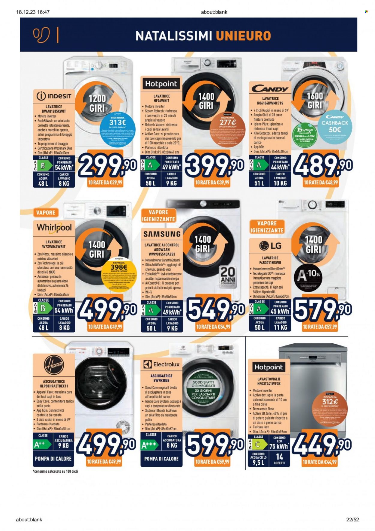 Volantino Unieuro - 17/12/2023 - 24/12/2023. Pagina 22