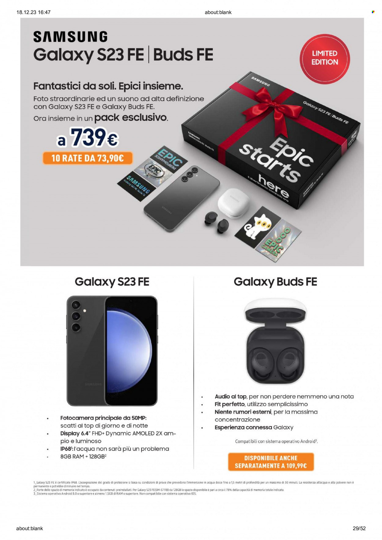 Volantino Unieuro - 17/12/2023 - 24/12/2023. Pagina 29