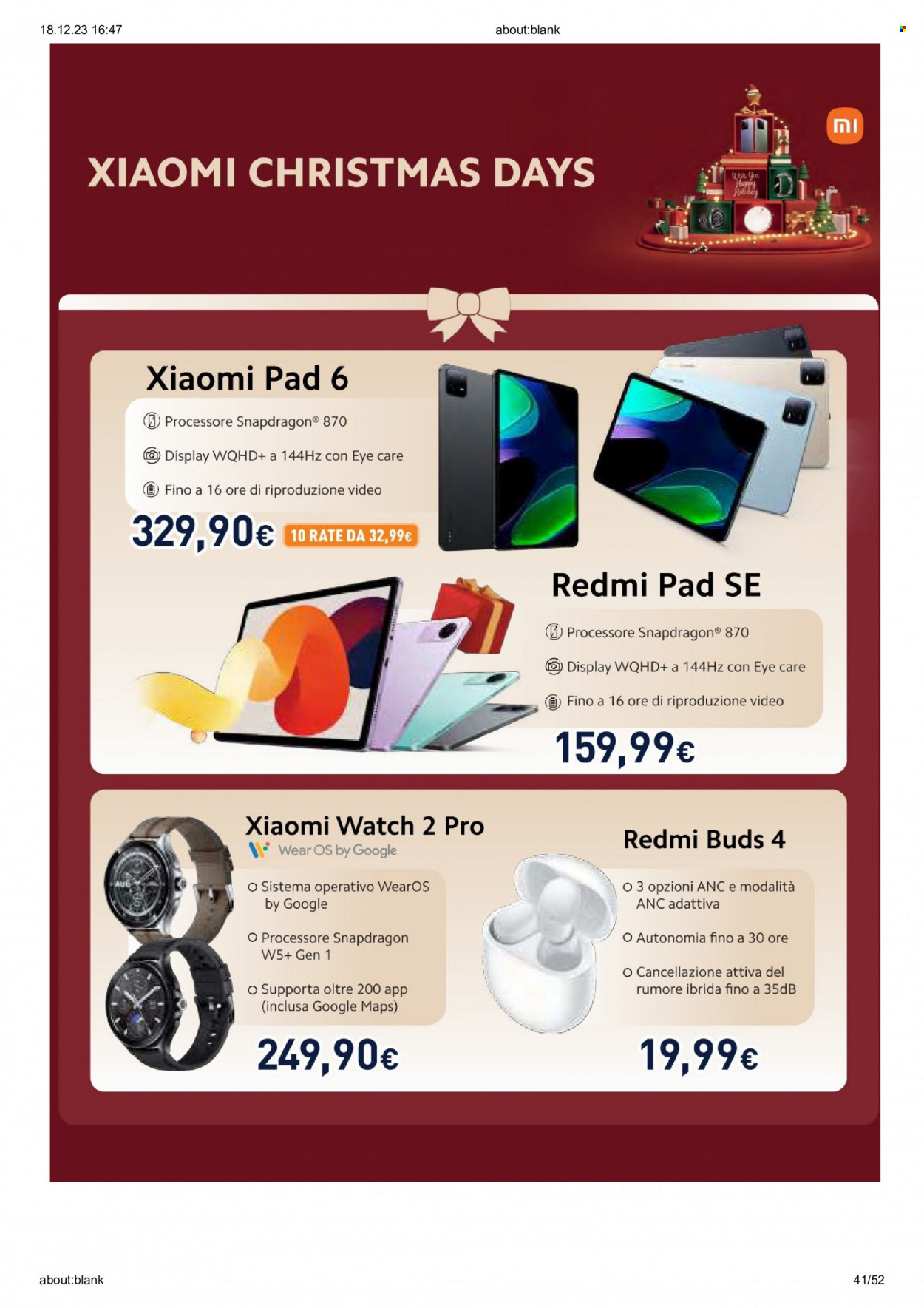 Volantino Unieuro - 17/12/2023 - 24/12/2023. Pagina 41