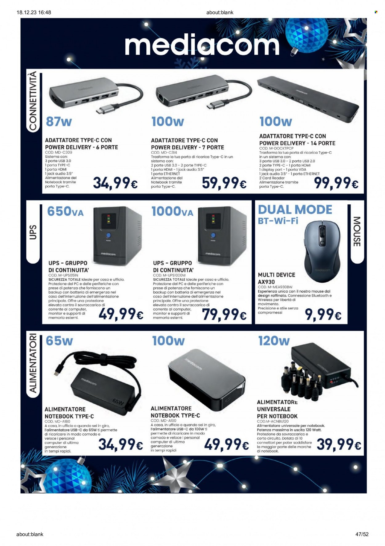 Volantino Unieuro - 17/12/2023 - 24/12/2023. Pagina 47