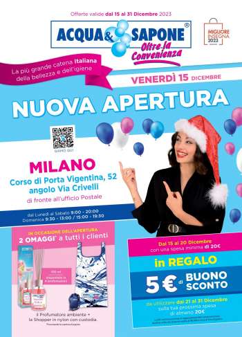 Volantino Acqua & Sapone - 15/12/2023 - 31/12/2023.