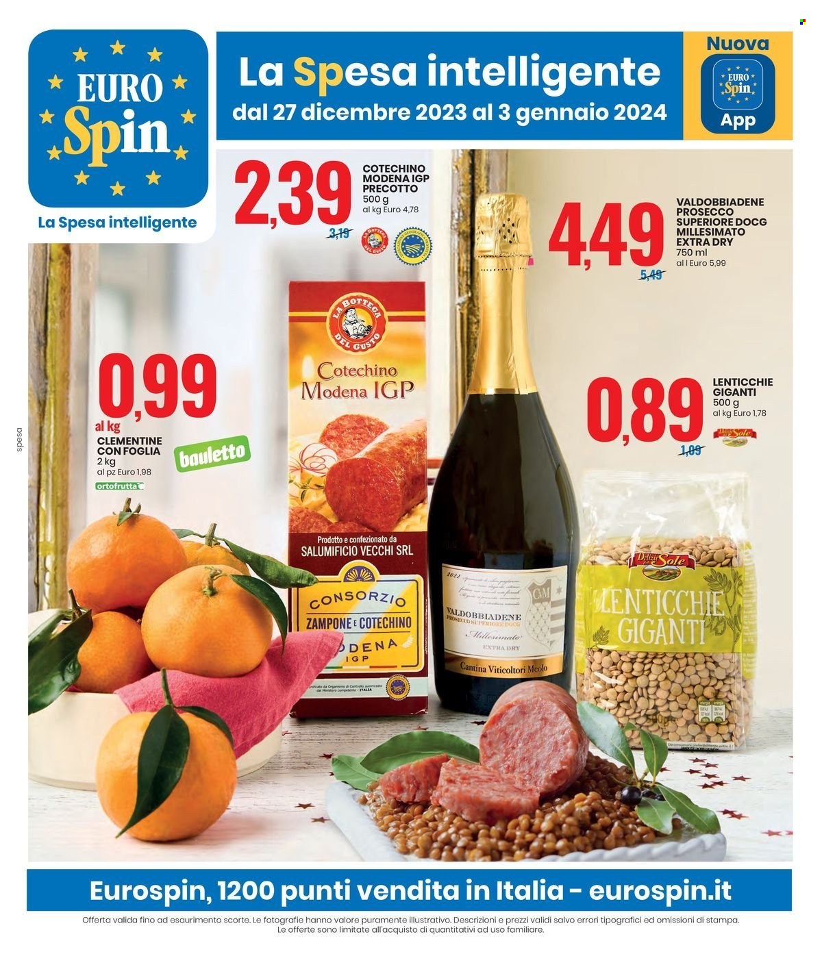 Volantino EuroSpin - 27/12/2023 - 3/1/2024. Pagina 1