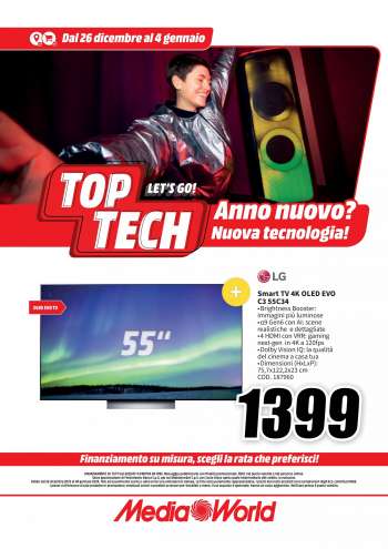 Volantino MediaWorld - 26/12/2023 - 4/1/2024.