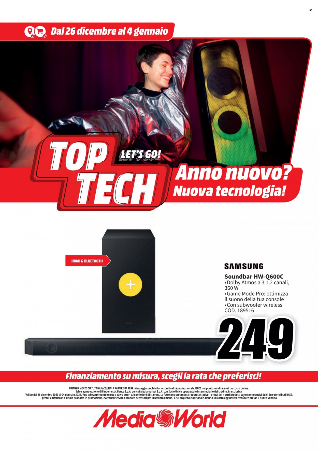 Volantino MediaWorld - 26/12/2023 - 4/1/2024. Pagina 7