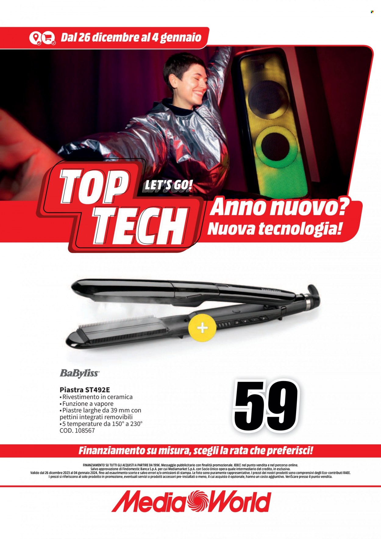 Volantino MediaWorld - 26/12/2023 - 4/1/2024. Pagina 47