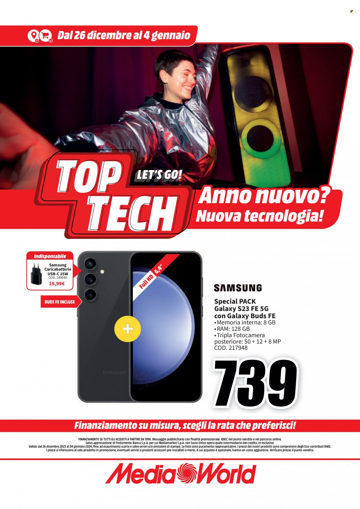 Volantino MediaWorld - 26/12/2023 - 4/1/2024. Pagina 50
