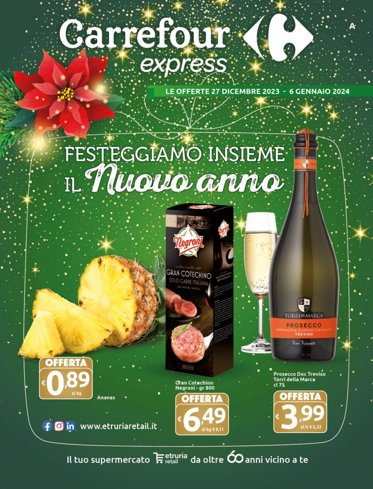 Volantino Carrefour - 27/12/2023 - 6/1/2024. Pagina 1
