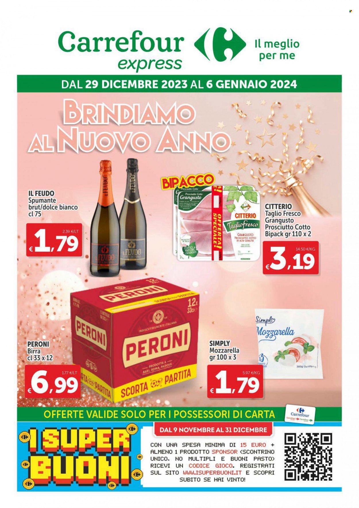 Volantino Carrefour - 29/12/2023 - 6/1/2024. Pagina 1