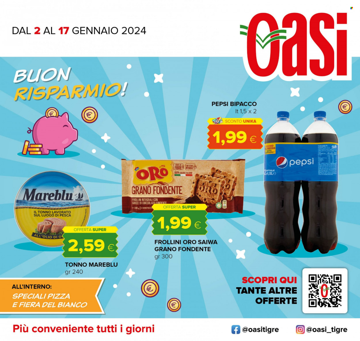 Volantino Oasi - 2/1/2024 - 17/1/2024. Pagina 1