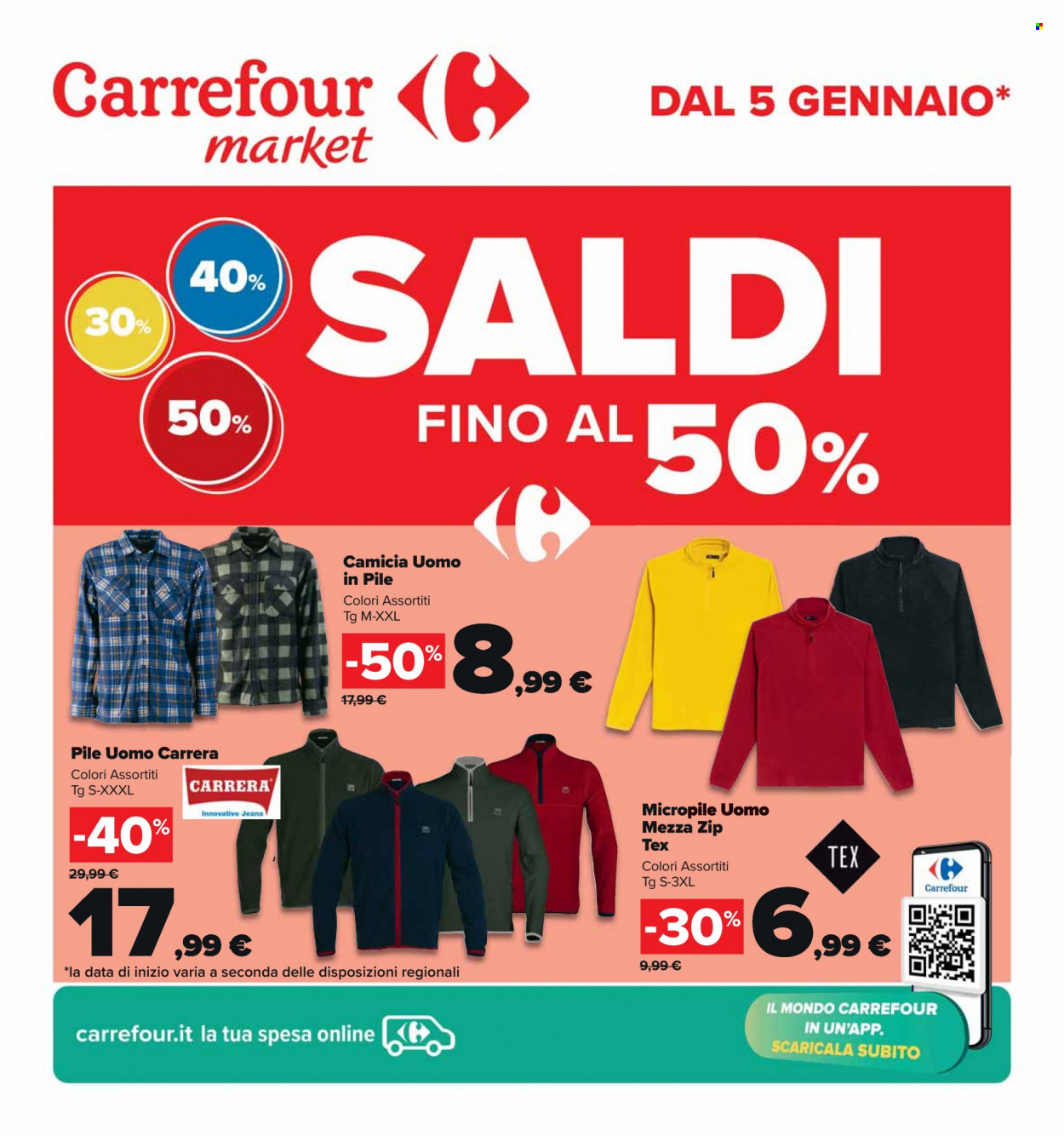 Volantino Carrefour - 5/1/2024 - 1/2/2024. Pagina 1