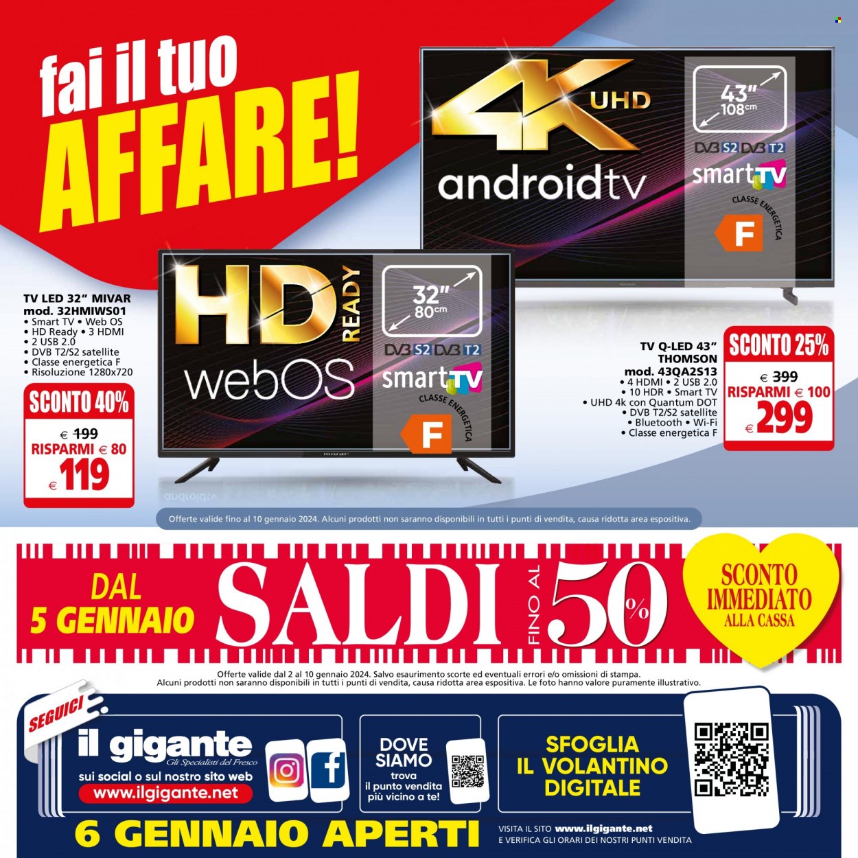Volantino Il Gigante - 2/1/2024 - 10/1/2024. Pagina 34