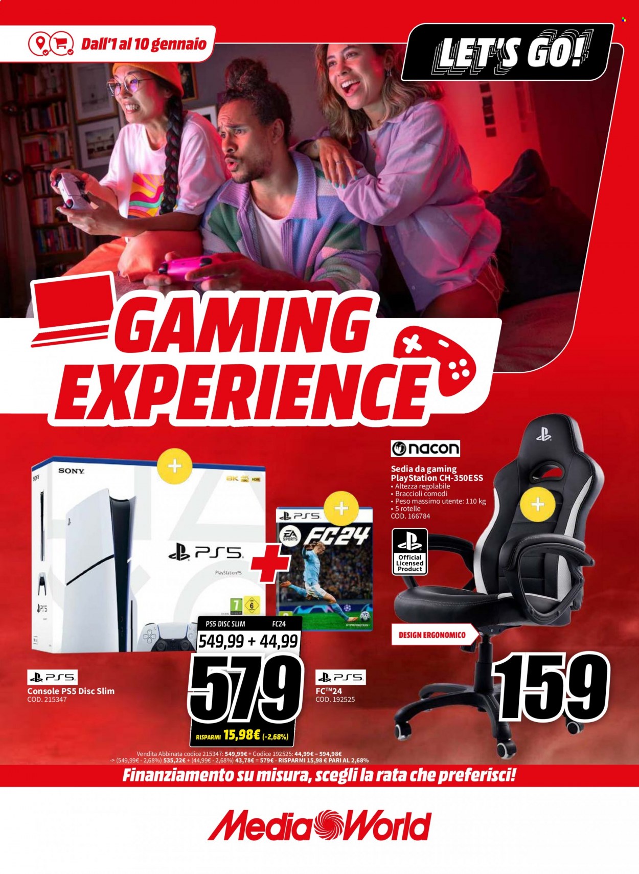 Volantino MediaWorld - 1/1/2024 - 10/1/2024. Pagina 1