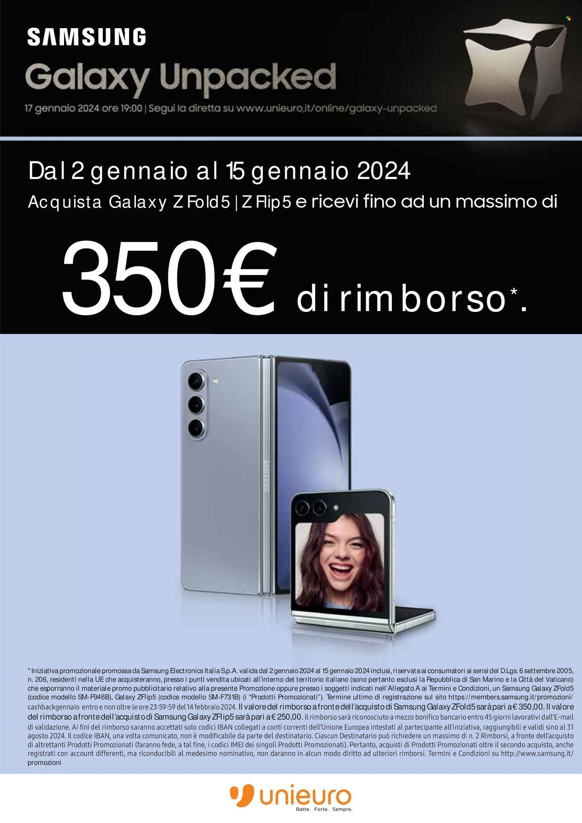 Volantino Unieuro - 2/1/2024 - 17/1/2024. Pagina 34