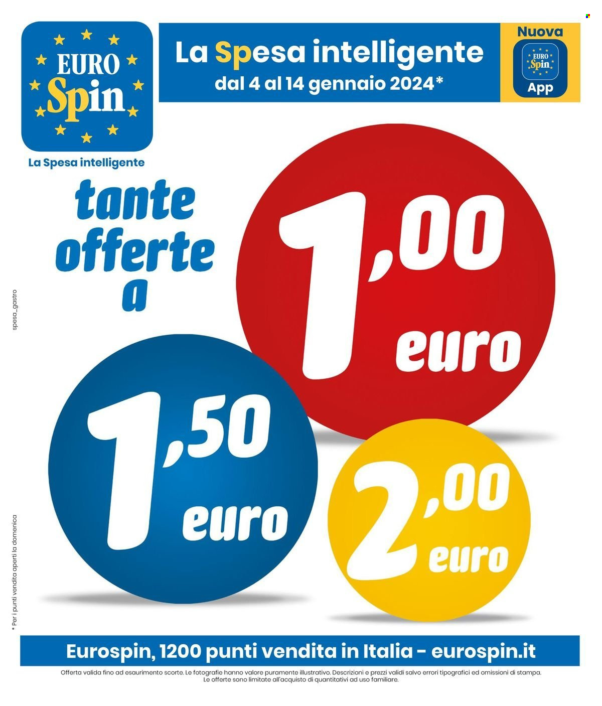 Volantino EuroSpin - 4/1/2024 - 14/1/2024. Pagina 1