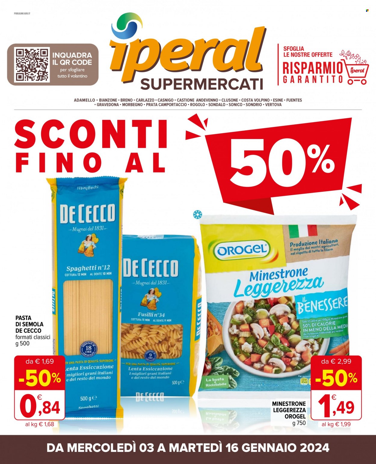 Volantino Iperal - 3/1/2024 - 16/1/2024. Pagina 1