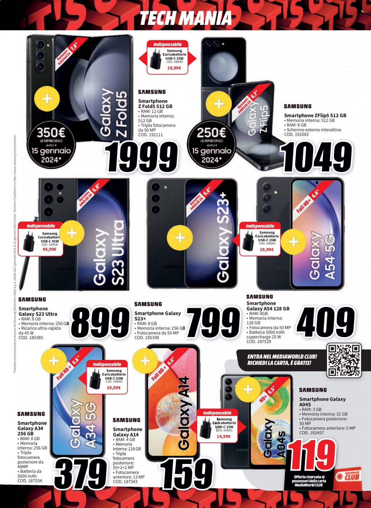 Volantino MediaWorld - 5/1/2024 - 14/1/2024. Pagina 3