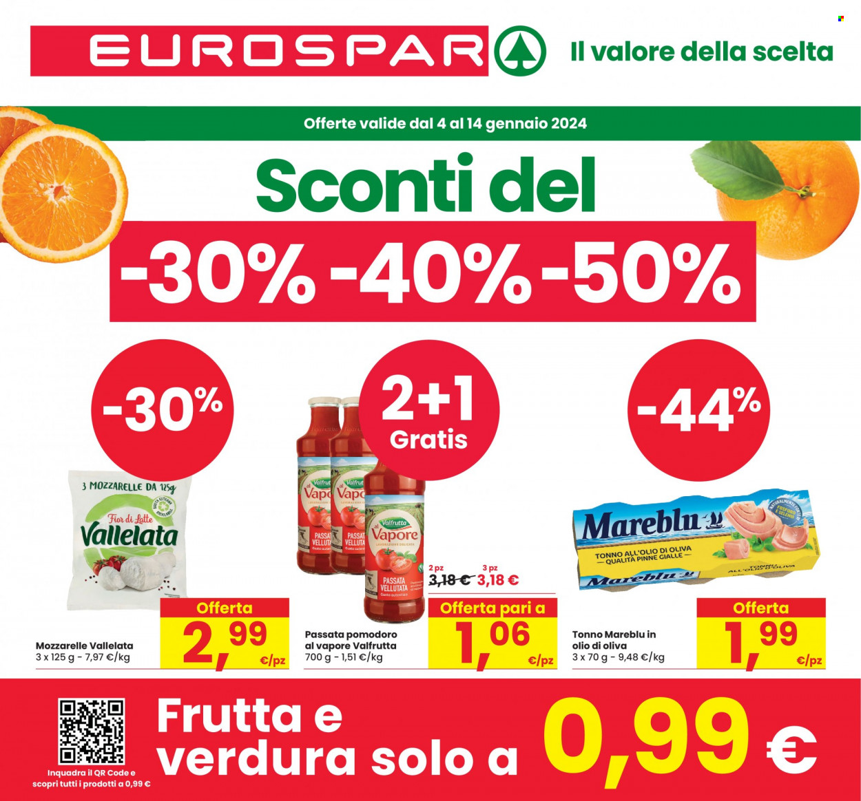 Volantino Eurospar - 4/1/2024 - 14/1/2024. Pagina 1